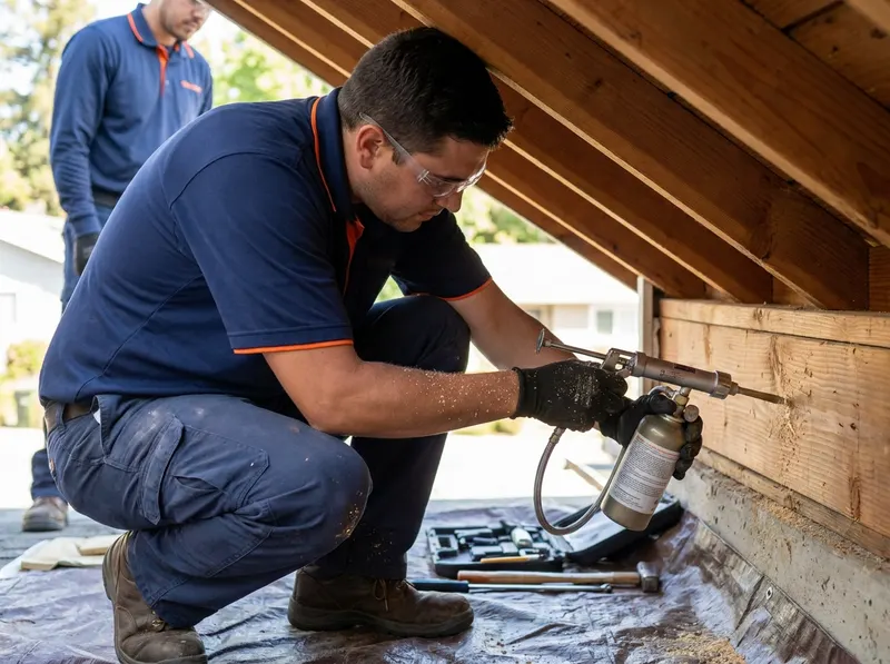 Drywood Termite Localized Timber Remediation in Sacramento, CA